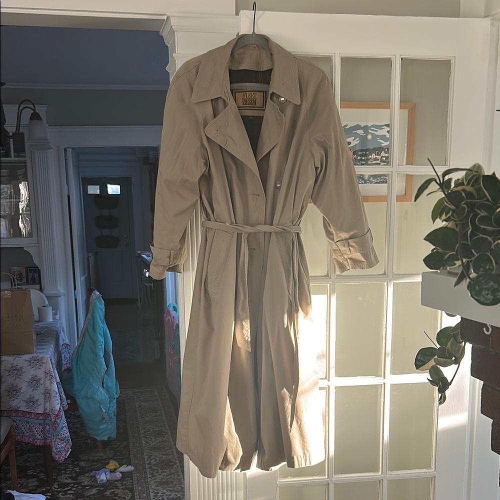 Classic Vintage Tan Trench Coat